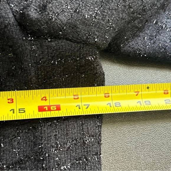 Women’s 8 Petite Zip Front Blazer Metallic Pockets‎ Lined Career Corpcore - Picture 7 of 13